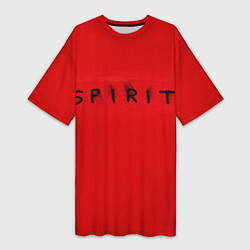 Футболка женская длинная DM: Red Spirit, цвет: 3D-принт