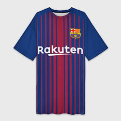 Футболка женская длинная FCB Barcelona: Rakuten, цвет: 3D-принт