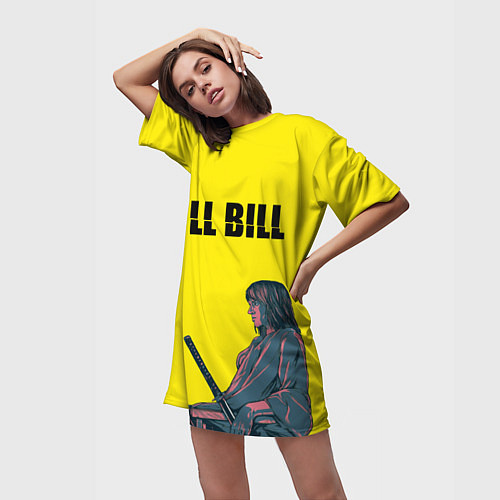 Женская длинная футболка Kill Bill / 3D-принт – фото 3
