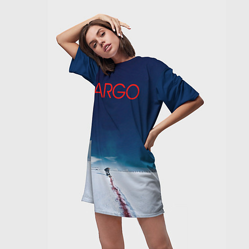 Женская длинная футболка Fargo / 3D-принт – фото 3