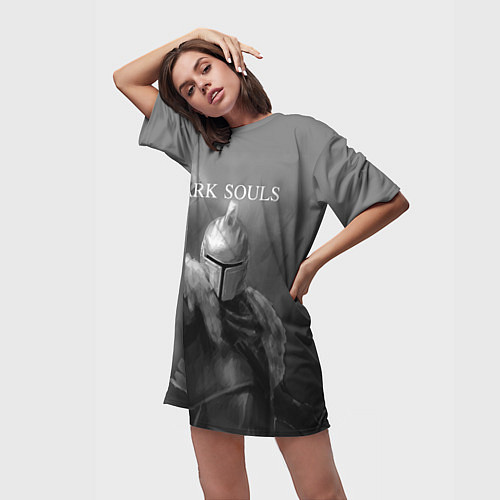 Женская длинная футболка Dark Souls / 3D-принт – фото 3