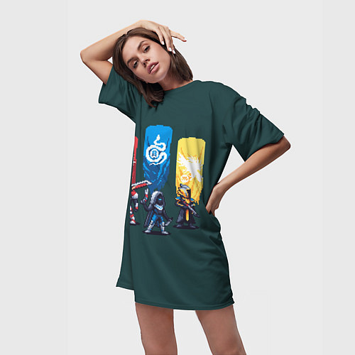 Женская длинная футболка Destiny: Go / 3D-принт – фото 3