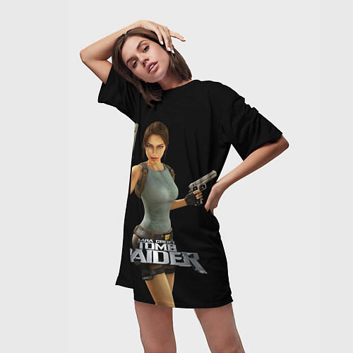 Женская длинная футболка TOMB RAIDER / 3D-принт – фото 3
