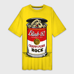 Футболка женская длинная Blink-182: Crappy punk rock, цвет: 3D-принт