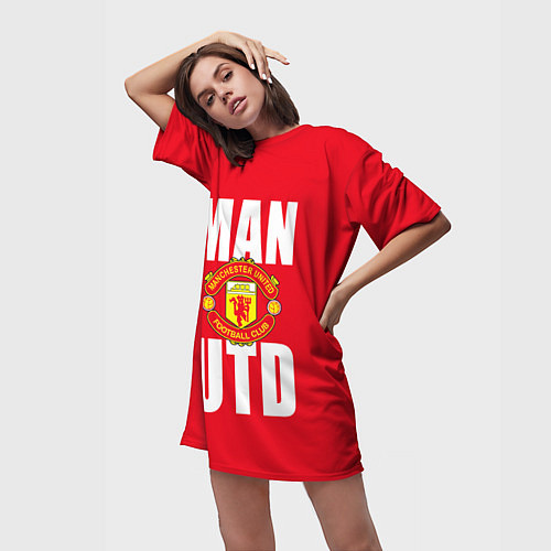 Женская длинная футболка Man Utd / 3D-принт – фото 3