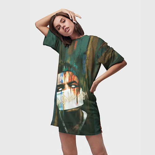 Женская длинная футболка Sayonara Boy: Dark side / 3D-принт – фото 3