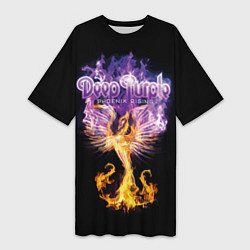 Футболка женская длинная Deep Purple: Phoenix Rising, цвет: 3D-принт