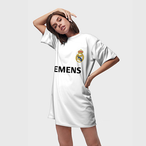 Женская длинная футболка Zidane ретро / 3D-принт – фото 3