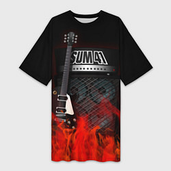 Футболка женская длинная Sum 41: Punk Rock, цвет: 3D-принт