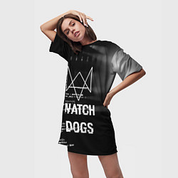 Футболка женская длинная Watch Dogs: Hacker, цвет: 3D-принт — фото 2