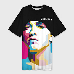 Футболка женская длинная Eminem Poly Art, цвет: 3D-принт