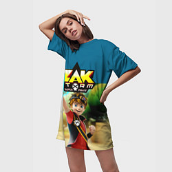 Футболка женская длинная Zak Storm, цвет: 3D-принт — фото 2