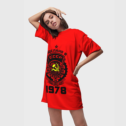 Женская длинная футболка Сделано в СССР 1978 / 3D-принт – фото 3