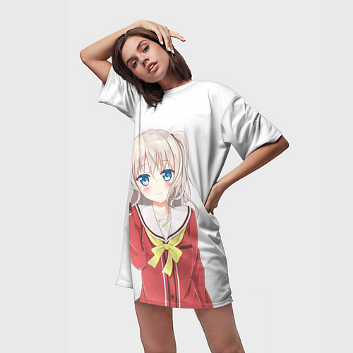 Женская длинная футболка Nao Tomori / 3D-принт – фото 3