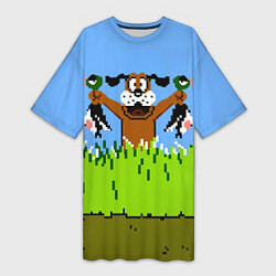 Футболка женская длинная Duck Hunt, цвет: 3D-принт