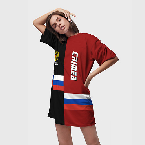 Женская длинная футболка Crimea, Russia / 3D-принт – фото 3