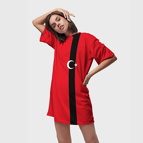 Женская длинная футболка Турция / 3D-принт – фото 3
