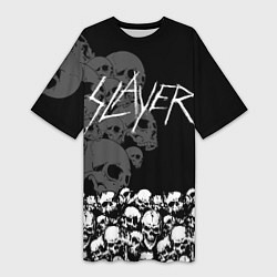 Женская длинная футболка Slayer: Dark Skulls