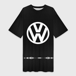 Женская длинная футболка Volkswagen: Black Abstract