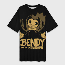 Футболка женская длинная Bendy And the ink machine, цвет: 3D-принт