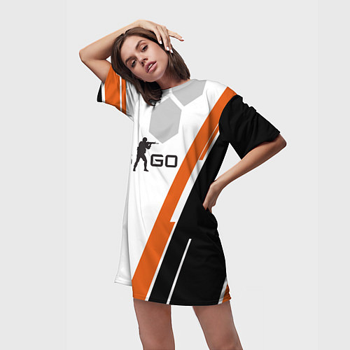 Женская длинная футболка CS:GO Sport Series / 3D-принт – фото 3