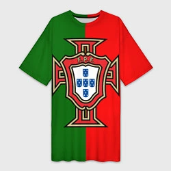 Женская длинная футболка Сборная Португалии