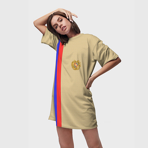 Женская длинная футболка Armenia Style / 3D-принт – фото 3