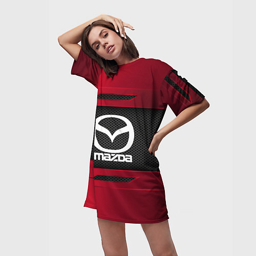Женская длинная футболка Mazda Sport / 3D-принт – фото 3