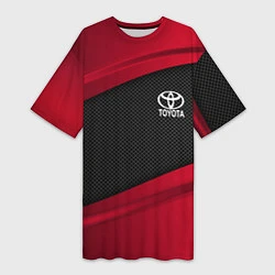 Женская длинная футболка Toyota: Red Sport