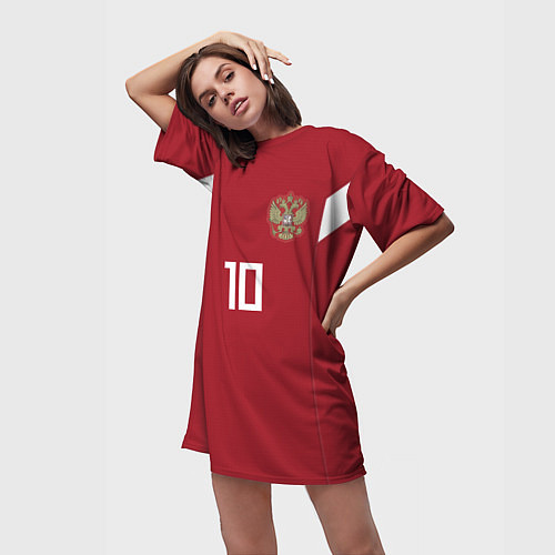 Женская длинная футболка Smolov Home WC 2018 / 3D-принт – фото 3