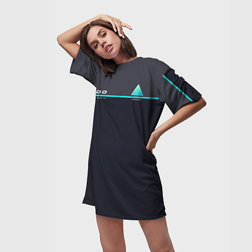Женская длинная футболка Detroit: AX400 / 3D-принт – фото 3