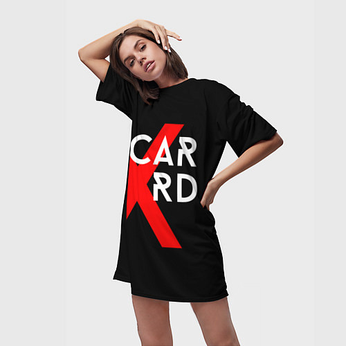 Женская длинная футболка Scarlxrd Logo / 3D-принт – фото 3