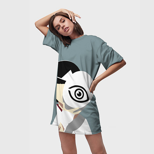 Женская длинная футболка Бездомный Бог / 3D-принт – фото 3