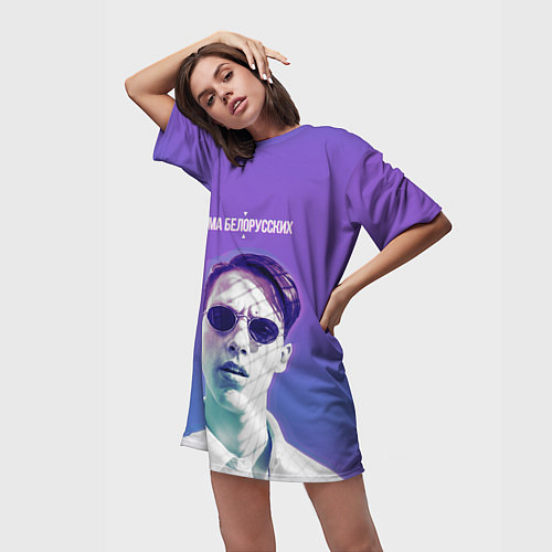 Женская длинная футболка Тима Белорусских / 3D-принт – фото 3