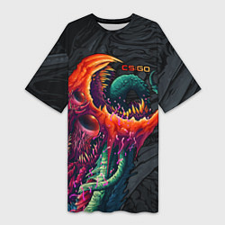 Футболка женская длинная CS:GO Hyper Beast Original, цвет: 3D-принт