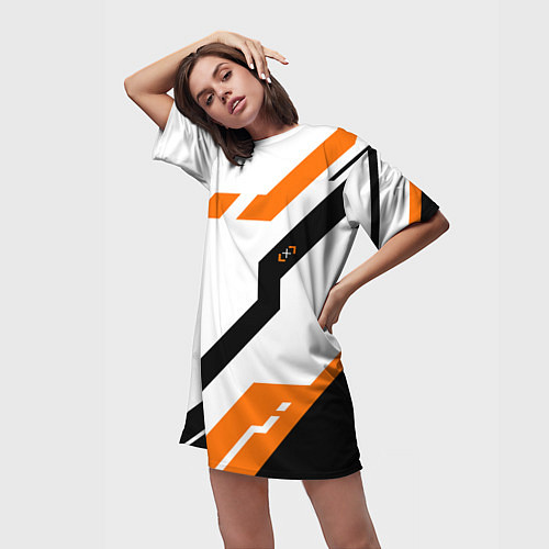 Женская длинная футболка CS:GO Asiimov Light / 3D-принт – фото 3