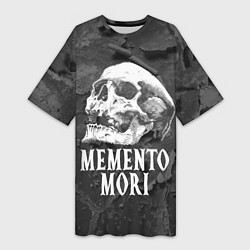 Футболка женская длинная Memento Mori, цвет: 3D-принт