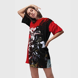 Футболка женская длинная Goblin Slayer, цвет: 3D-принт — фото 2