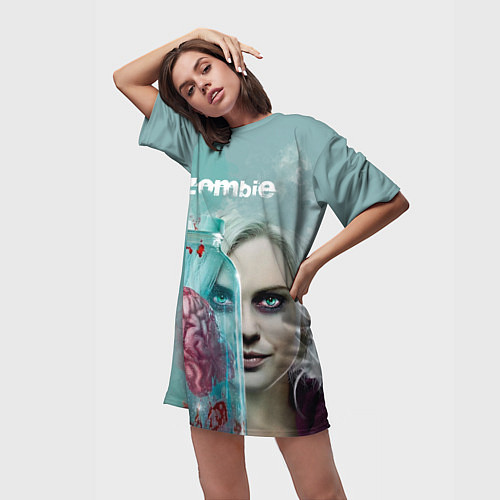 Женская длинная футболка I-ZOMBIE large / 3D-принт – фото 3