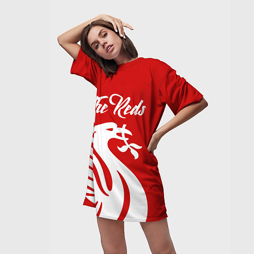 Женская длинная футболка The Reds / 3D-принт – фото 3