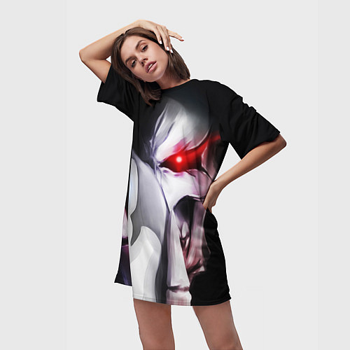 Женская длинная футболка Overlord - Ainz Ooal Gown / 3D-принт – фото 3