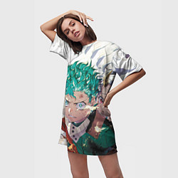 Футболка женская длинная Аниме, цвет: 3D-принт — фото 2