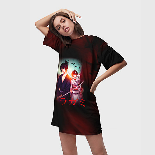 Женская длинная футболка Бездомный Бог / 3D-принт – фото 3