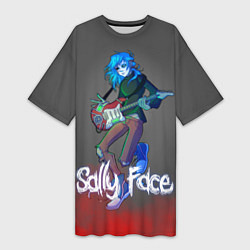 Футболка женская длинная Sally Face: Rock Star, цвет: 3D-принт