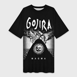 Футболка женская длинная Gojira: Magma, цвет: 3D-принт