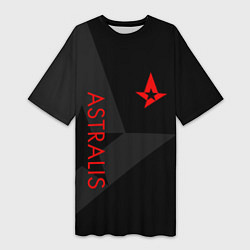 Футболка женская длинная Astralis: Dark Style, цвет: 3D-принт