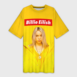 Футболка женская длинная Billie Eilish: MyBoi, цвет: 3D-принт