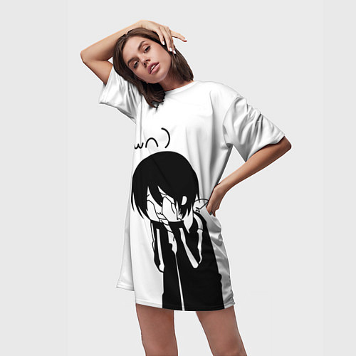 Женская длинная футболка Бездомный бог / 3D-принт – фото 3