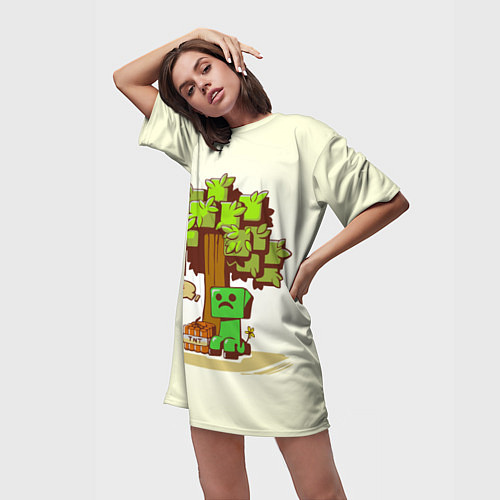 Женская длинная футболка Forest Creeper / 3D-принт – фото 3