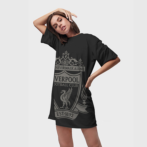 Женская длинная футболка Liverpool - Classic Est 1892 / 3D-принт – фото 3
